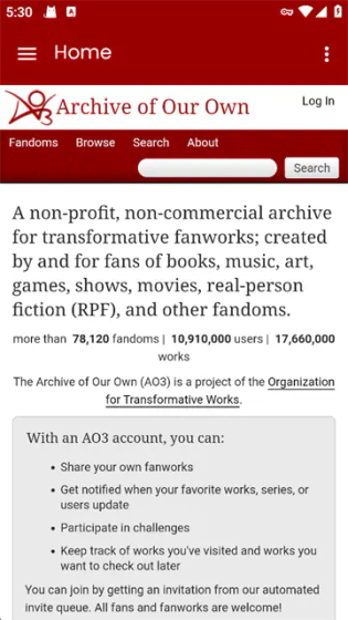AO3阅读器 - 便捷访问与中文阅读优化 Hero图